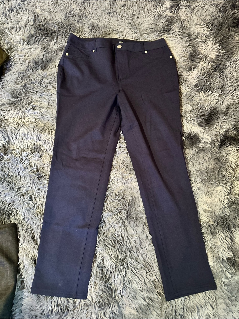 Women’s Navy Straight-Leg Jeans